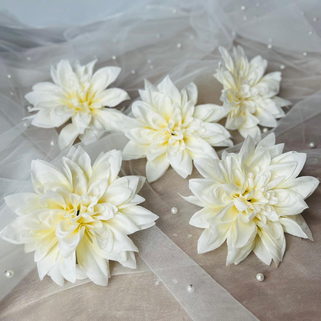 Dahlias artificielles LOT DE 5 pièces