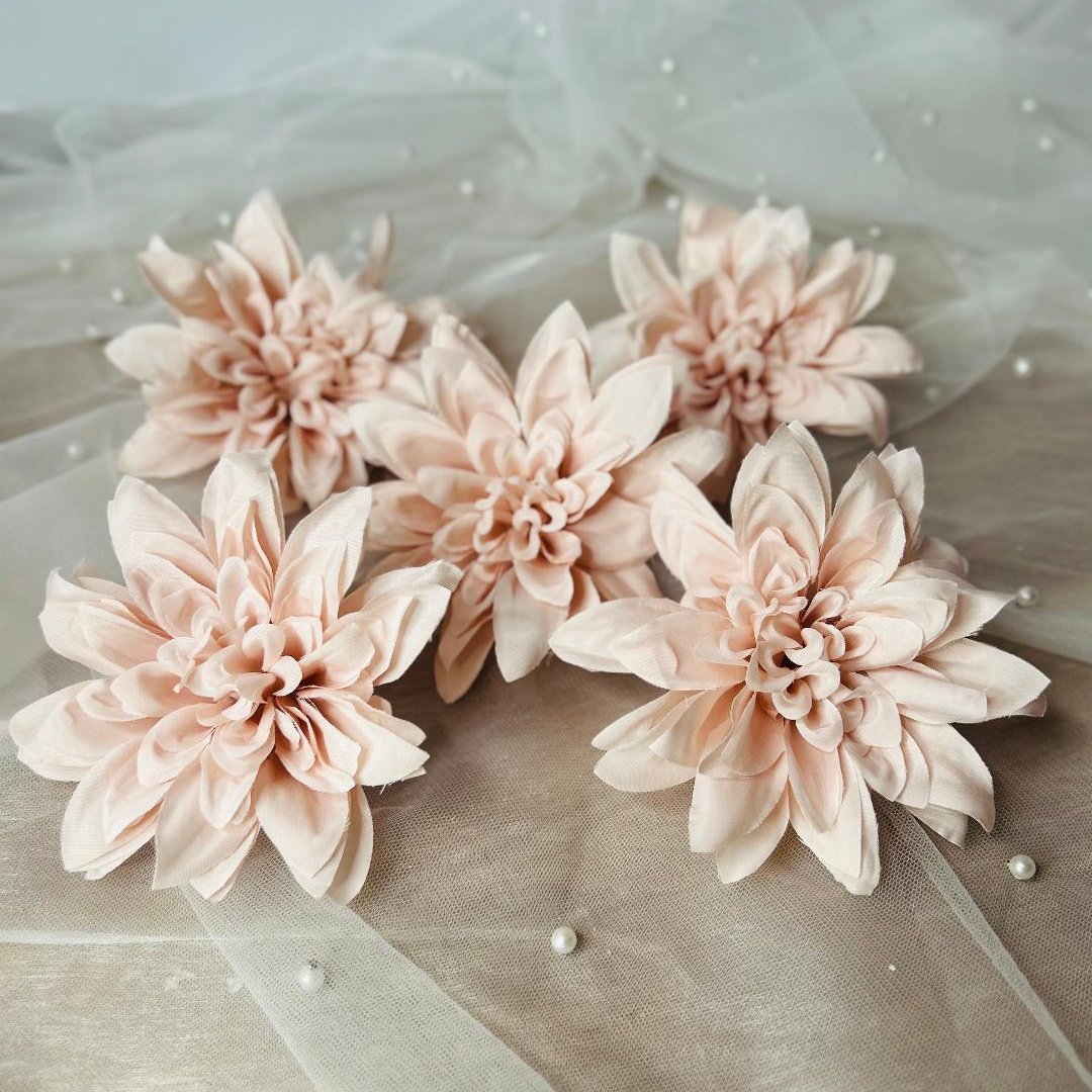 Dahlias artificielles LOT DE 5 pièces