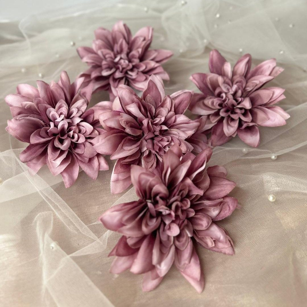 Dahlias artificielles LOT DE 5 pièces