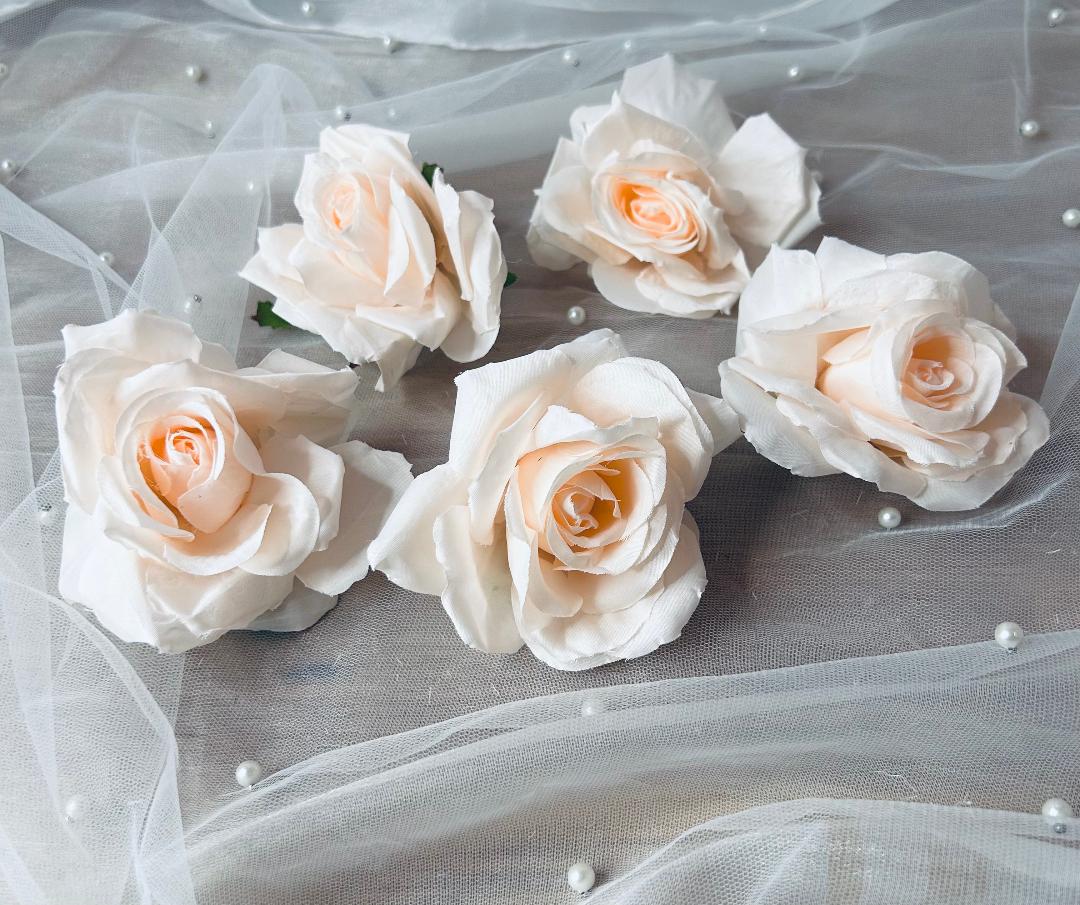 Grandes ROSE artificielles LOT de 5