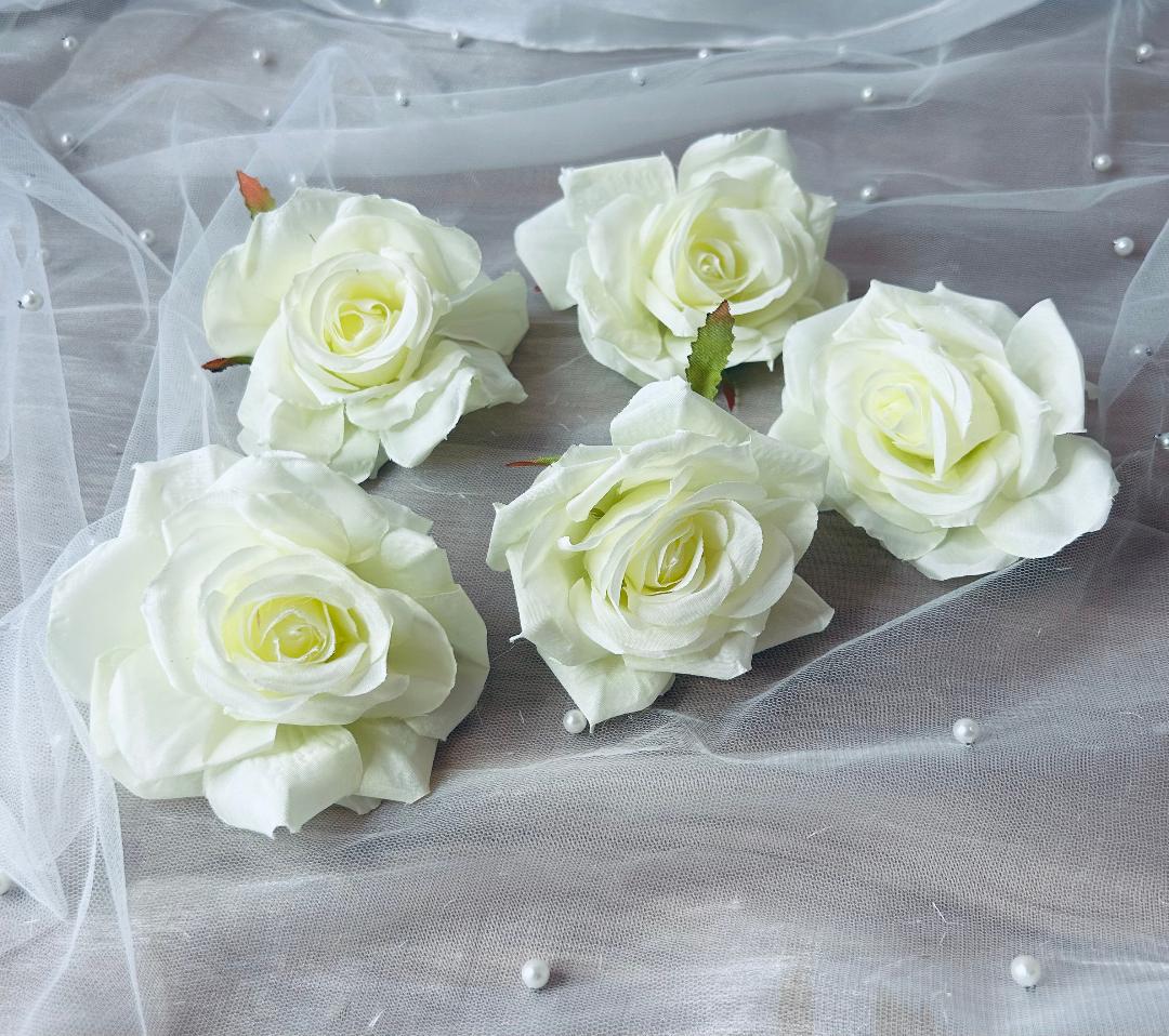 Grandes ROSE artificielles LOT de 5