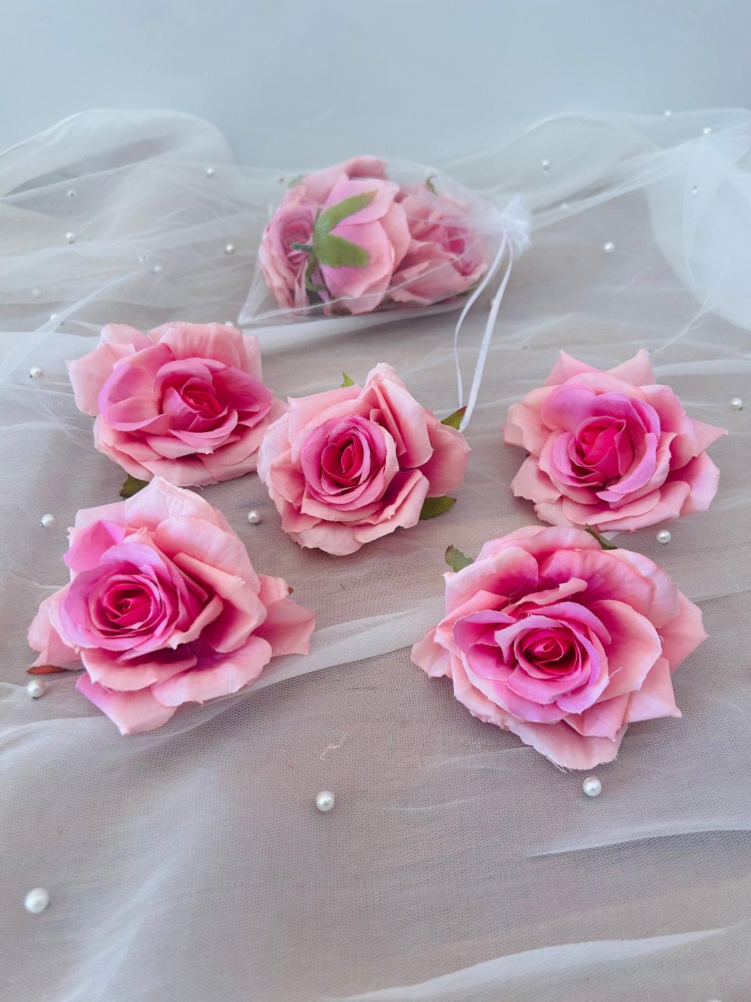 Grandes ROSE artificielles LOT de 5