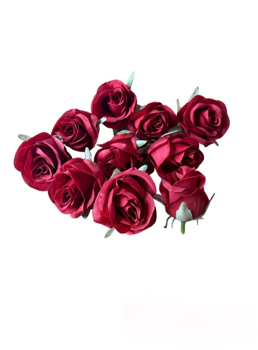 Roses artificielles 4cm LOT de 10 pièces